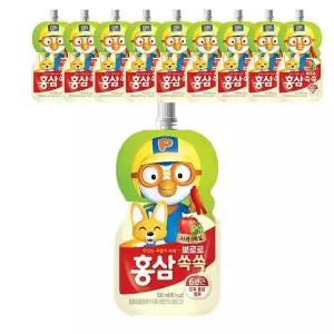 팔도 뽀로로 홍삼쏙쏙 사과매실 100ml X 10개 홍삼주스 어린이