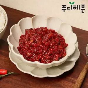 푸디헤븐 매콤달콤 쫄깃한 밥도둑 비빔 낙지젓갈 1kg