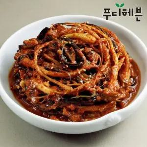 푸디헤븐 항아리반찬 매콤쌉싸름해 입맛 돋우는 고들빼기 무침 1kg+1kg