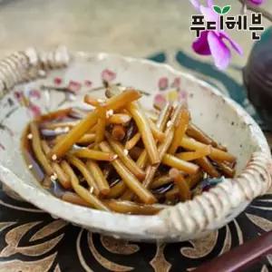 푸디헤븐 아삭하고 새콤달콤한 간장 마늘쫑 장아찌 1kg+1kg