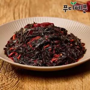 푸디헤븐 항아리반찬 매콤달콤 밥도둑 고춧잎무침 1kg+1kg