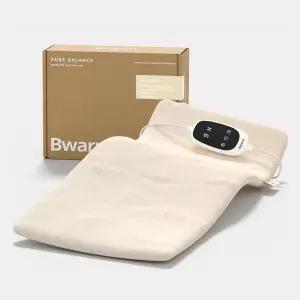 Bwarm 가중 원적외선 온열 패드 100 면 9가지 레벨 12시간 자동 꺼짐 뒷목 팔다리용 흰색 12 ×24