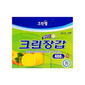 [크린랩] 크린 위생장갑 400매 3개_주방 가정 식당 음식