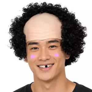 마빡이 대머리 가발 파마 블랙 코믹가발 웃긴가발 분장가발 이벤트 할로윈 연극 장기자랑 코스프레