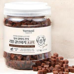탐사 강아지 간식 리얼 촉촉 큐브 져키, 소고기, 1.1kg, 1개 one option