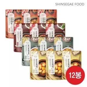 [신세계푸드]호텔컬렉션 에센셜 국탕 4종 12봉(된장찌개 3봉 + 육개장 3봉 + 콩나...