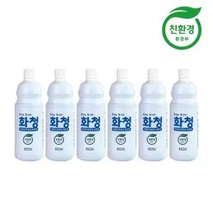화청 친환경 화장실 세정제 요석제거 변기 욕실 녹 석화 청소 1L 6개
