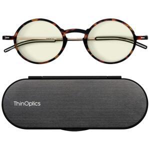 ThinOptics 맨해튼 블루 라이트 차단 안경 라운드 리딩