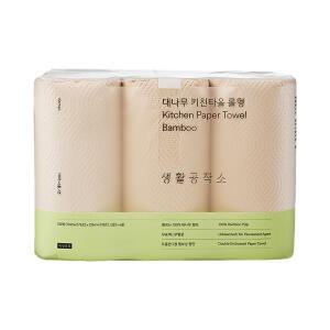 [생활공작소] 대나무 키친타올 롤형 135매 x 6롤