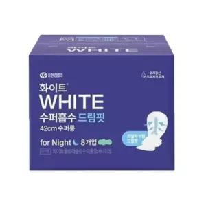 [화이트] 화이트 수퍼흡수 드림핏 42cm 수퍼롱 오버나이트 8P