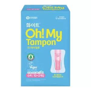 [화이트] 화이트 오마이 탐폰 체내형생리대 템포 슈퍼 10+2P