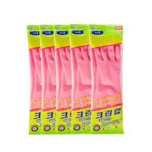 천연 라텍스 매일쓰는 핑크 고무장갑 중 5개