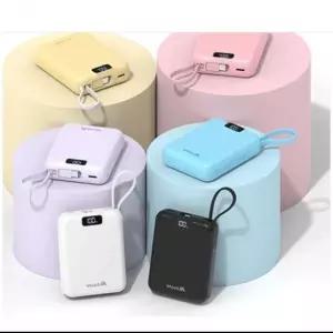 10000mAh 케이블일체형 고속 PD22.5W   미니 보조배터리 컬러