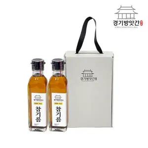 경기방앗간 국산 참기름 세트 참기름180mlX2 25년 햇참깨 통깨100% 선물세트