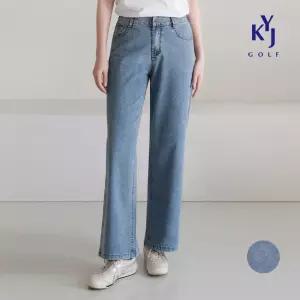 김영주골프 여름 세미와이드 데님 팬츠  뒷밴딩 스판 여성 청바지 DQMLJN55