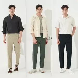 보스케 남성 봄 가을 코튼 밴딩 골프바지 3종 1세트 LB260430269