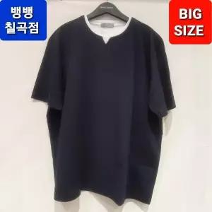 [BANG BANG lady]뱅뱅 HC09 남성 빅(110-120)이중핸리넥반팔티 빅사이즈 여름 라운드넥 반팔 캐 (S4976...