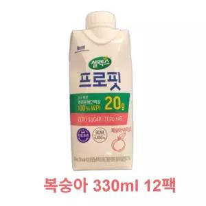 셀렉스 프로핏 복숭아 아이스티 무설탕 단백질 드링크 330ml 12팩