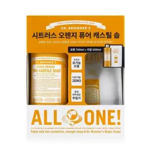 닥터브로너스 시트러스 오렌지 퓨어 캐스틸 솝 740ml+300ml - R
