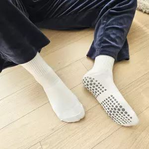 미끄럼방지 논슬립 장목 패션 요가 양말 화이트