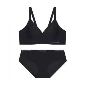 CODES COMBINE INNERWEAR 아쿠아 쿨메쉬 볼륨일체형 심리스 브라 햄팬티 세트_차콜122338