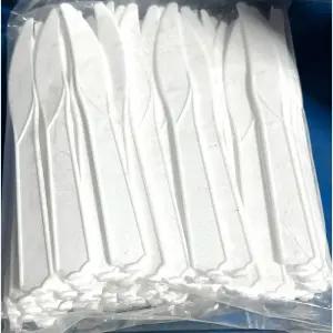 일회용 나이프(흰색 100입)X4/어린이/안전칼/플라스틱/빵칼/플라스틱칼/1회용칼/휴대용/나이프/어린이칼