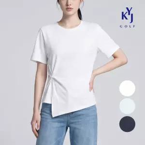 김영주골프 여름 언발 셔링 라운드 여성 반팔 티셔츠 KQMLTS33