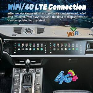 포르쉐 마칸 2011-2017 안드로이드 2딘 카 멀티미디어 비디오 플레이어 HU 8G+256GB 4G LTE 무선 듀얼 스크