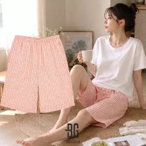 보디가드 여성 잠옷 바지 5부 면 레이온 쿨 여름 반바지 여자 파자마 홈웨어 하의 BBWEC412