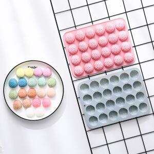 뇌모양 실리콘 몰드 베이킹 케이크 플레이트, 아이스 큐브 그리드 드롭 초콜릿 24 홀, 1 개