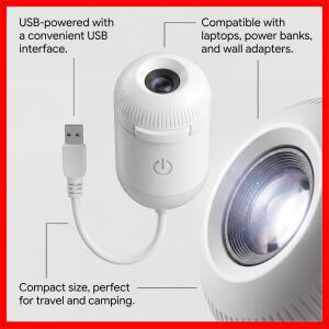 30개의 프로젝션 슬라이드 2-in-1 미니 USB 갤럭시 스타 프로젝터 야간 조명 침실 수면 및 장식용 별이