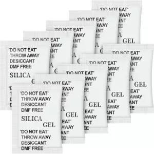 휴미슈트 100PCS 실리카겔 패킷 방습제 가방당 2g 보석 카메라 신발 옷 책 애완동물 사료용 건조제 팩 습기