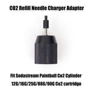 페인트볼 탱크용 CO2 리필 니들 충전기 어댑터 3/8-24UNF 카트리지 88G CO2 카트리지 소다 CO2 실린더