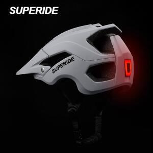 SUPERIDE 남성 여성 MTB 자전거 헬멧 충전식 후미등 포함 인몰드 로드 산악 초경량 사이클링