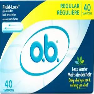 o.b. 프로 컴포트 어플리케이터 프리 디지털 탐폰 레귤러 흡수력 40 카운트(1팩)