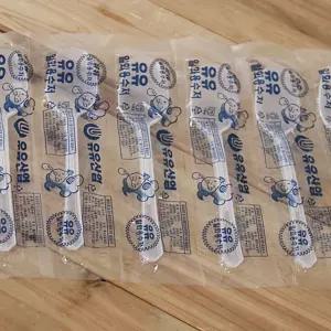 생활 다회용수저 숟가락 일회용수저 캠핑용품 줄줄이위생숟가락100P 야외용품 서치102