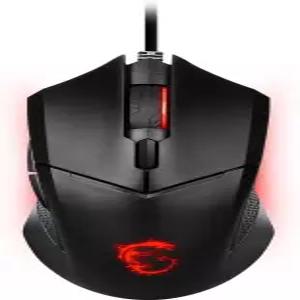 MSI 클러치 GM08 게이밍 마우스 4200 DPI 광학 센서 3가지 조절 가능한 무게 빨간색 LED 조명 대칭 디자인