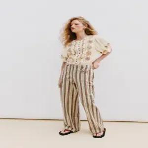 ZARA 자수 프린지 블라우스 - 크림 3969/022/712