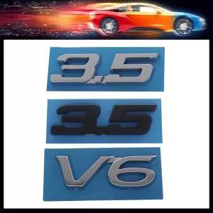 크롬 3.5 V6 레터 로고 엠블럼 자동차 링 테일 범퍼 리어 트렁크 펜더 배지 ABS 스티커 시빅 오디세이 어코