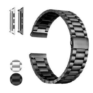 애플워치 SE 2세대 44mm 스트랩 메탈 스틸 푸쉬버튼버클 호환밴드
