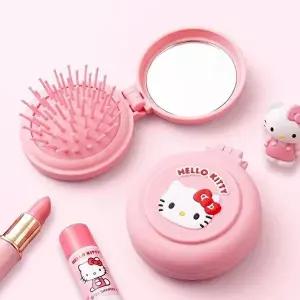 헬로키티 와펜 휴대용 거울브러쉬-12EA-WFOIKBU
