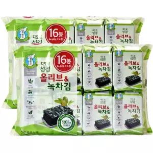 생활 김 16봉 지도표 성경김 4g x 2세트 수앤서B1