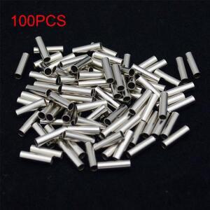 100 개/몫 1.0mm-2.8mm 바다 낚시 액세서리 라인 튜브 구리 알루미늄 압착 슬리브