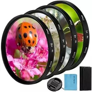 40.5mm 클로즈업 필터 키트 4피스 +1 +2 +4 +10 매크로 액세서리 렌즈 세트 캐논 니콘 소니 펜탁스