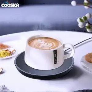 컵 히터 머그 워머 USB 지속 가열 매트 커피 우유 차 물 패드 전기 온도 조절 코스터 미니