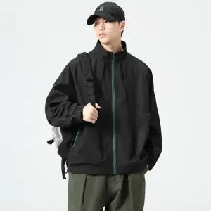 샤오원샵 남친 블랙 하이넥 재킷 트레이닝 트렌치코트 봄가을 점퍼 키작남 집업 바람막이 투포켓 무모 꾹3