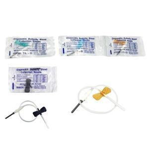 50개입 반려동물 전용 일회용 루어락 포트가 있는 나비형 주사침 (21G, 22G, 23G, 25G) 고양이 및 강아지용