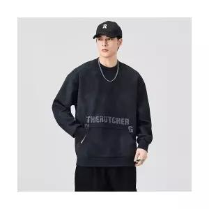 룽나루 남성 맨투맨 가을 프린트 라운드 봄 캐주얼 긴팔 상의 HO3