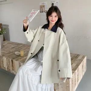 솔저스여사친 하프 빈티지 가을 트렌치코트 슬림 톱 슬림핏 OPH3