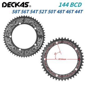 DECKAS 144BCD 고정 기어 라운드 체인 링 트랙 자전거 44T-58T 치아 MTB 산악 용 특수 단일 속도 휠